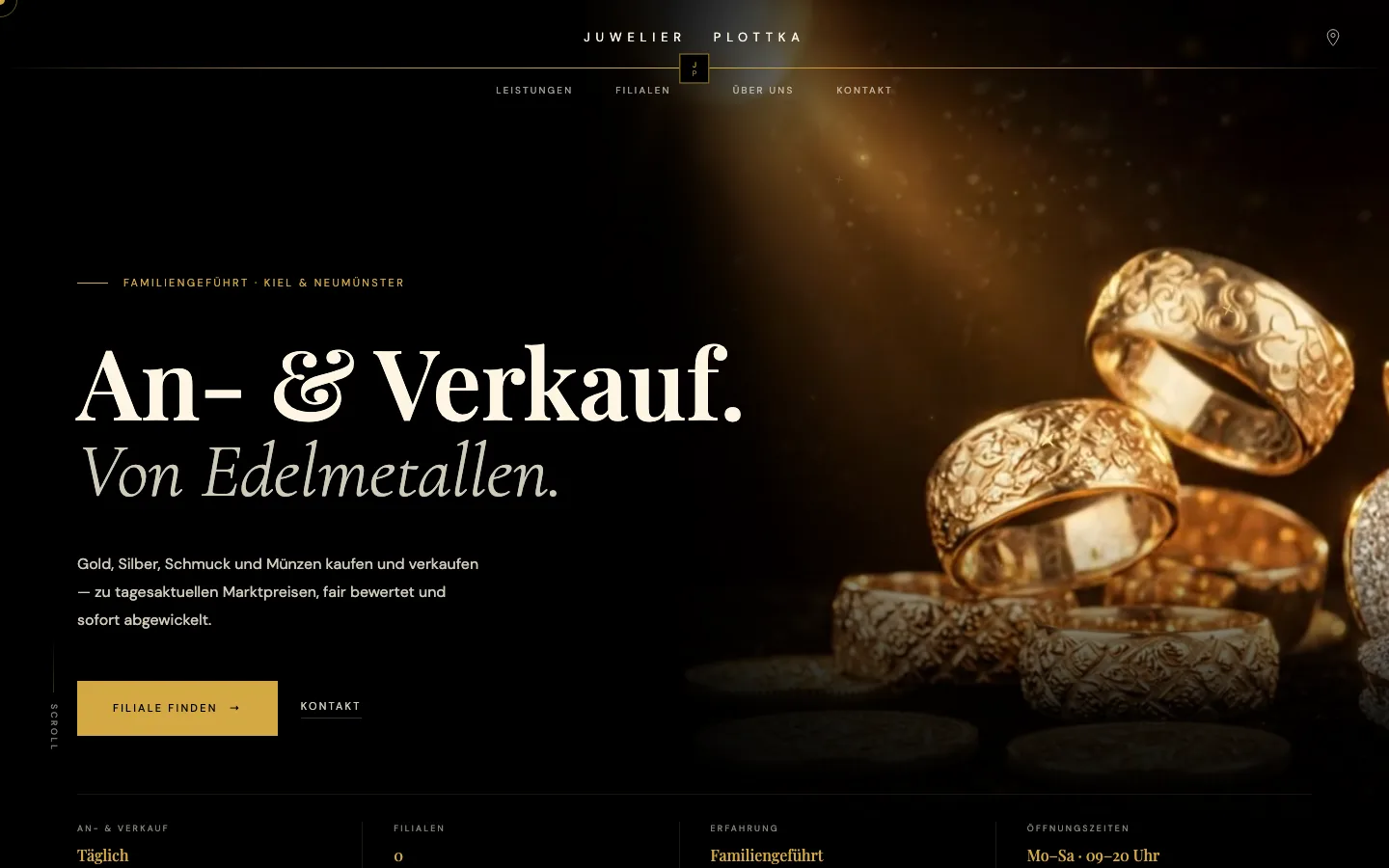 Juwelier Plottka — Desktop-Ansicht