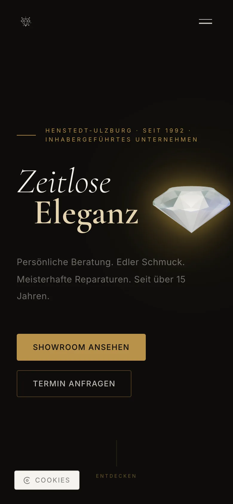 Schmuck Atelier Nord — Mobile-Ansicht